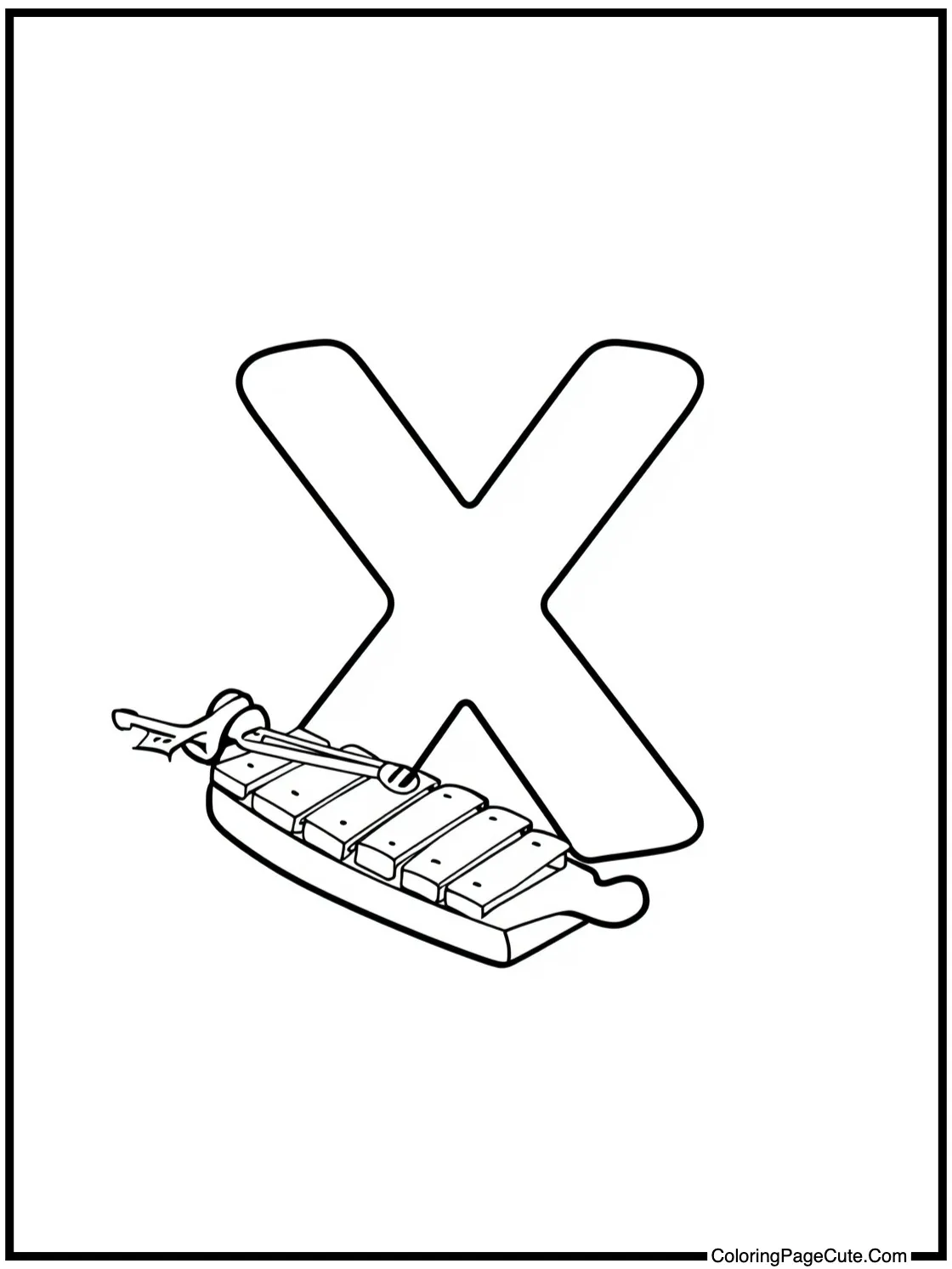 Letter X with Xylophone Toy