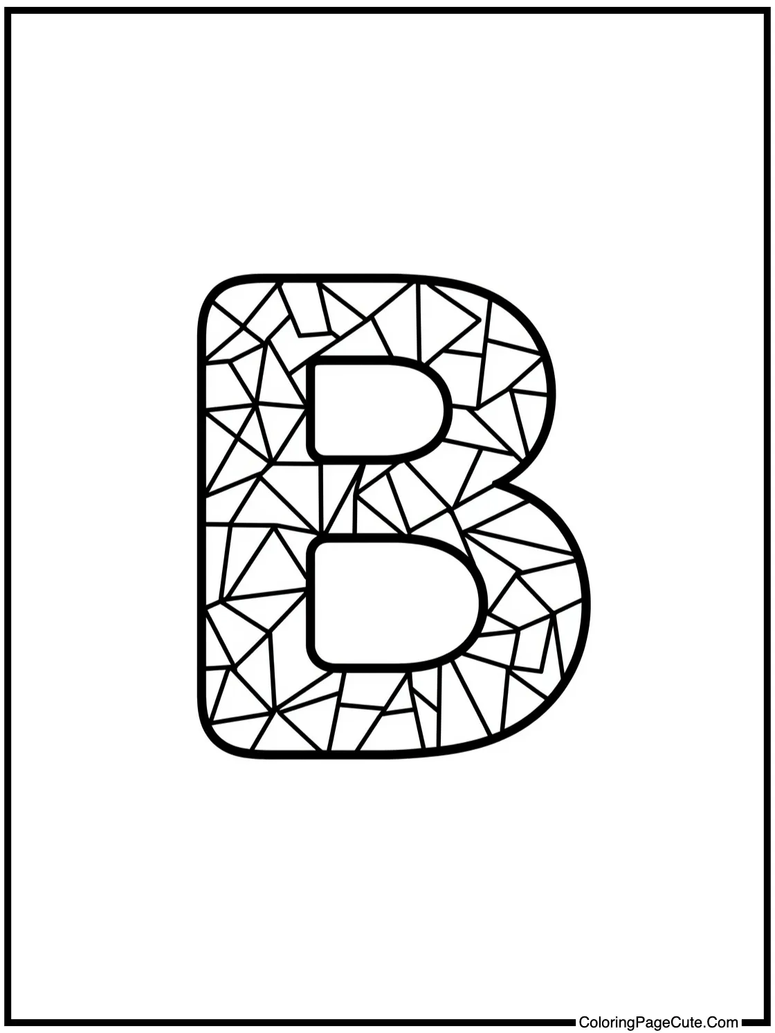 Geometric Pattern Letter B