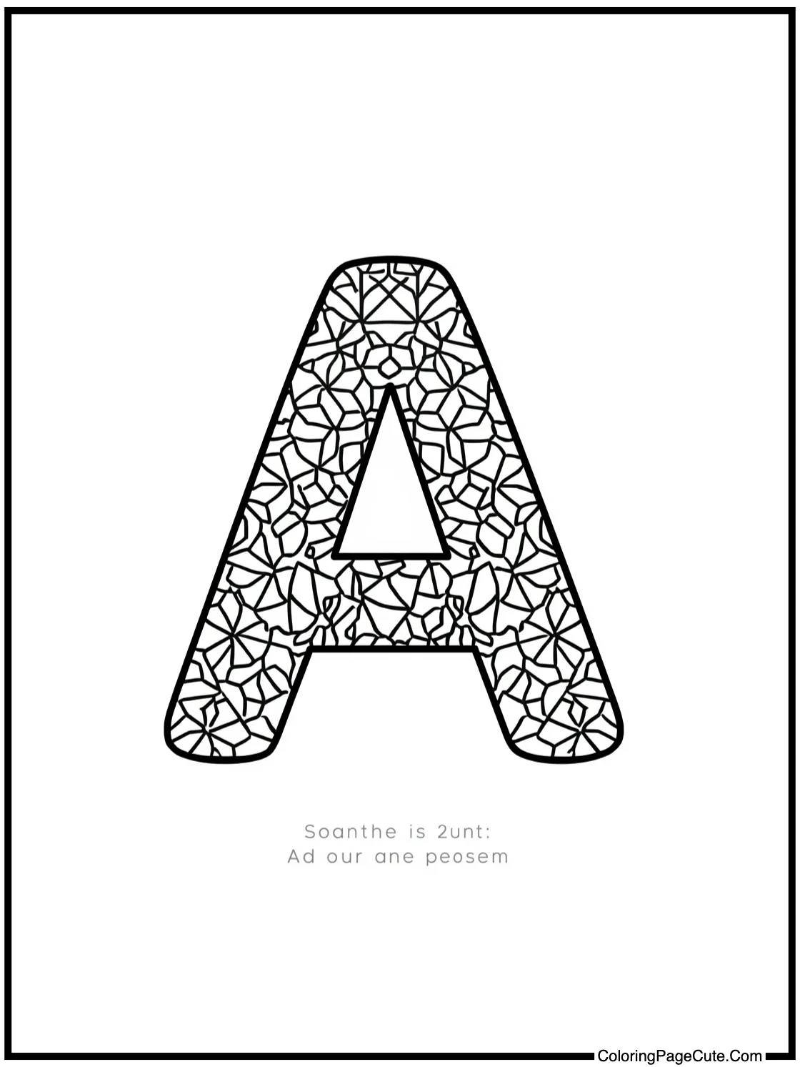 Mandala Style Letter A