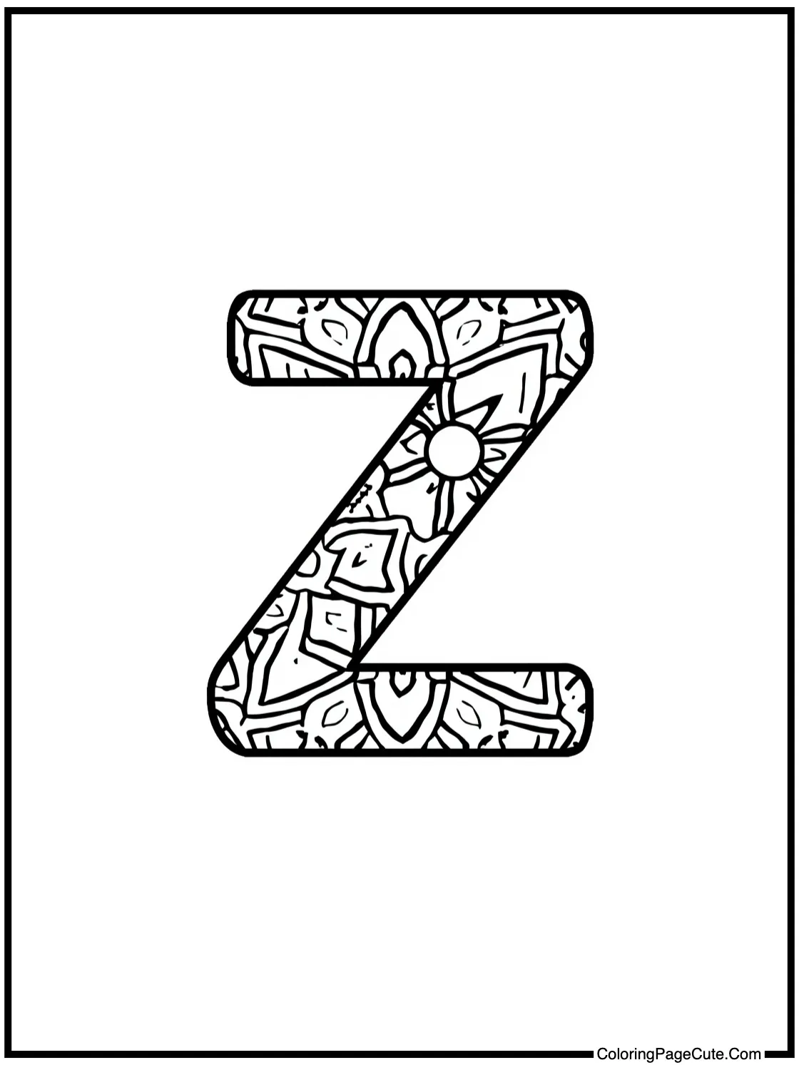 Mandala Style Letter Z