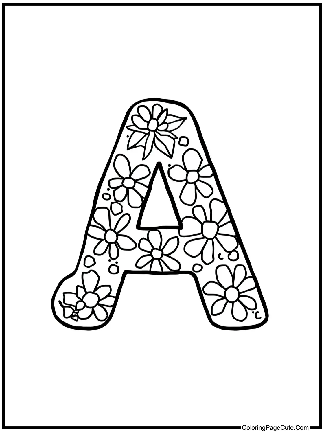 Floral Letter A