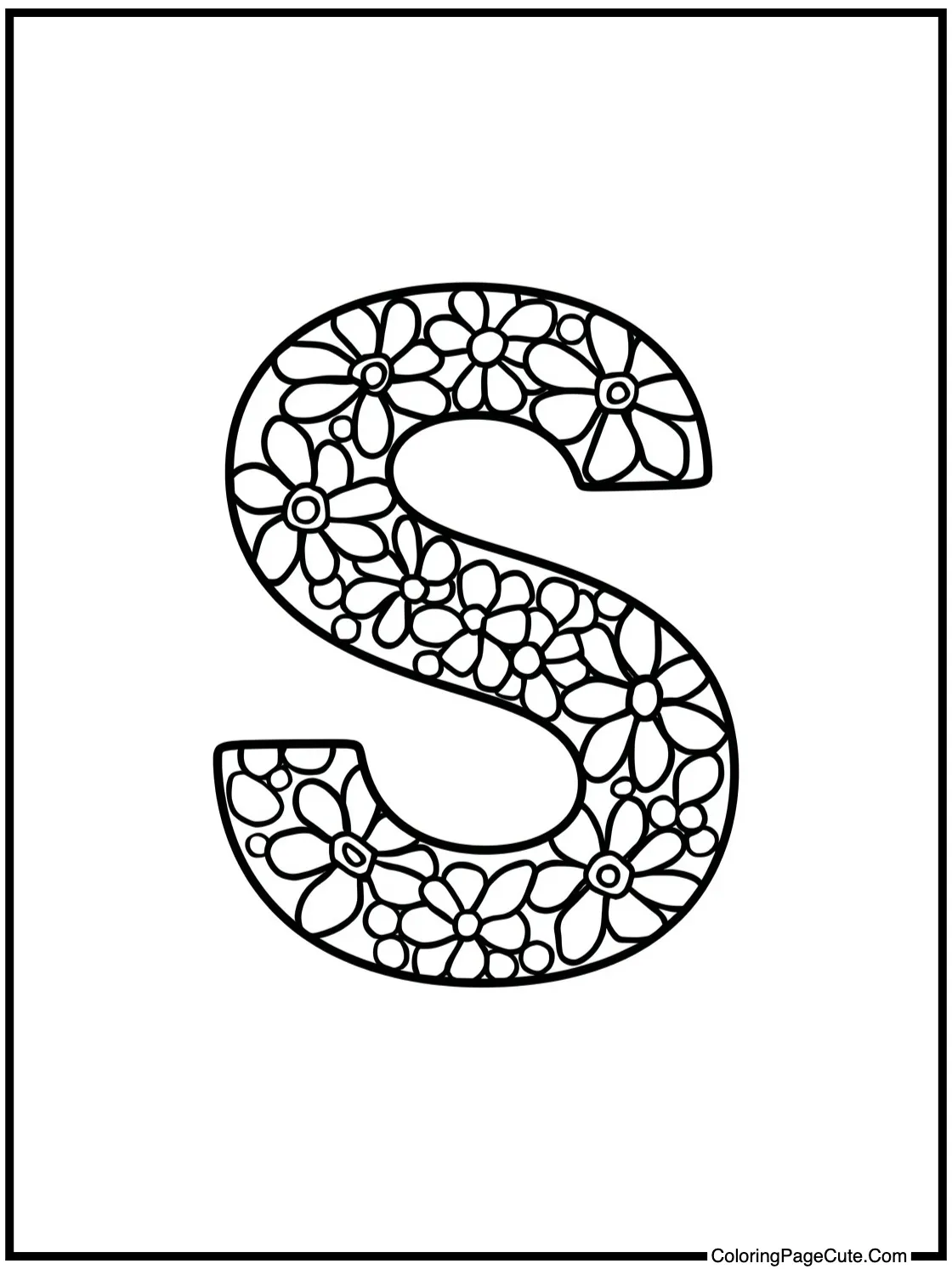 Floral Letter S
