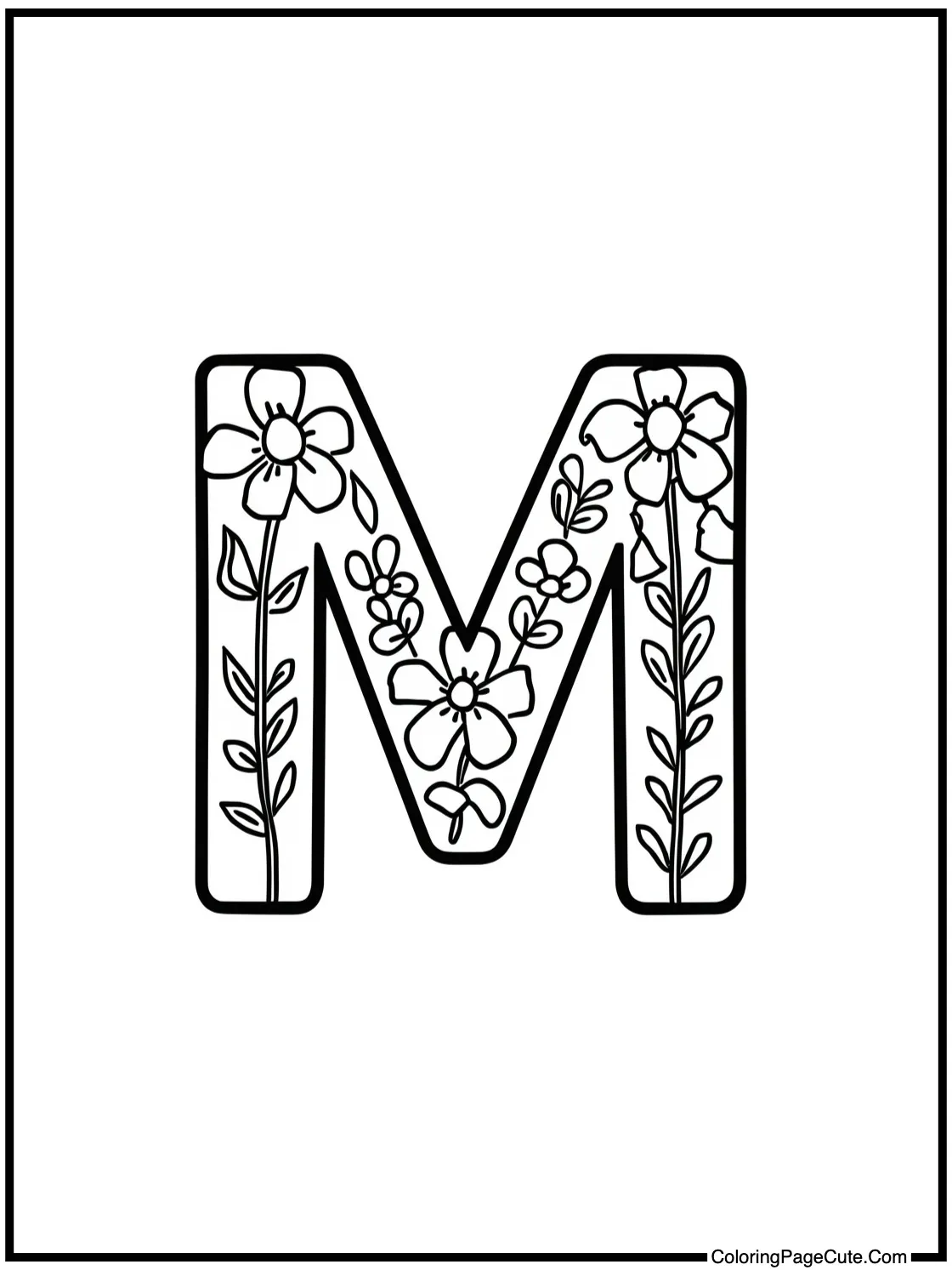 Floral Letter M