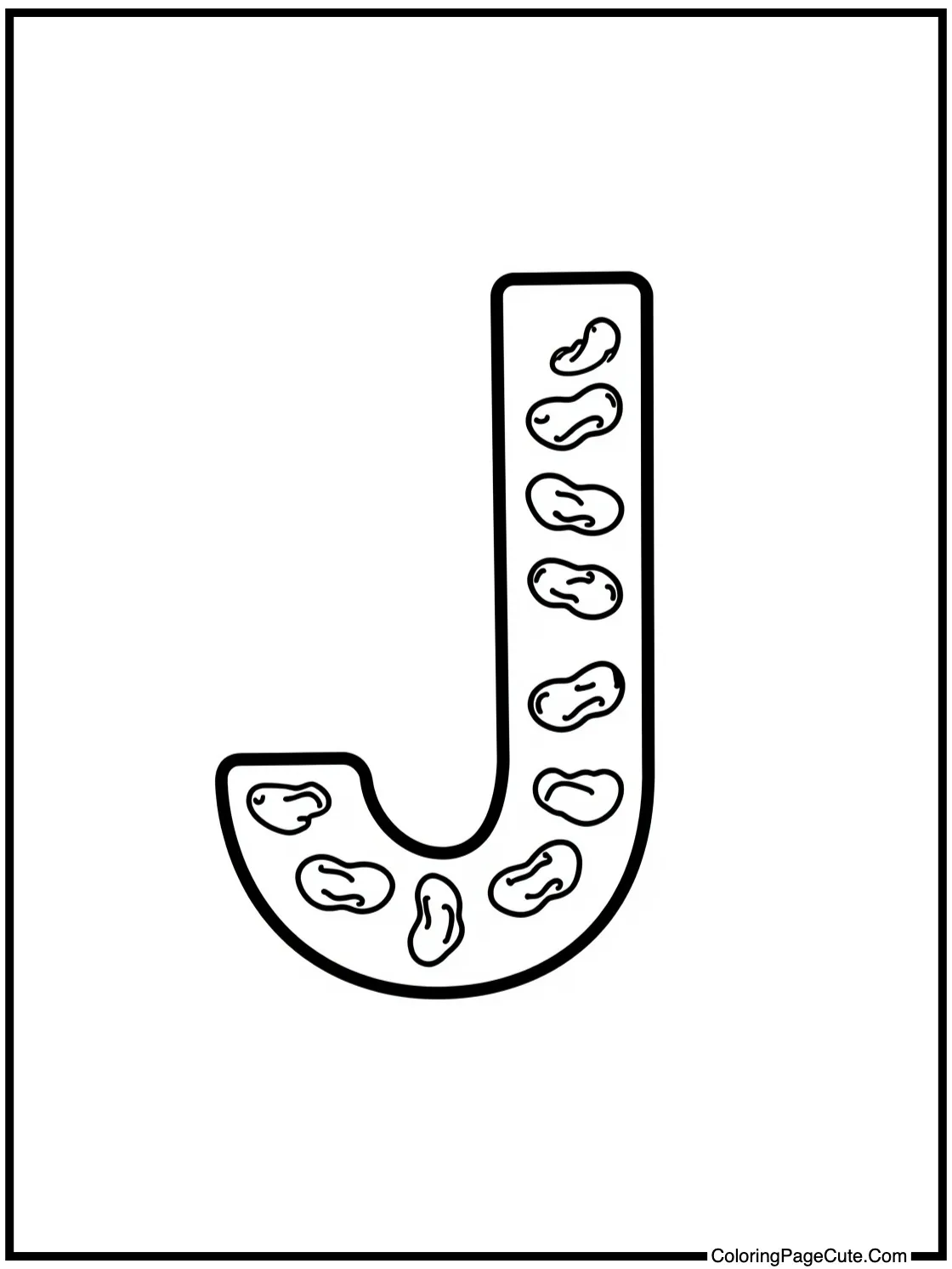 Letter J with Jellybeans