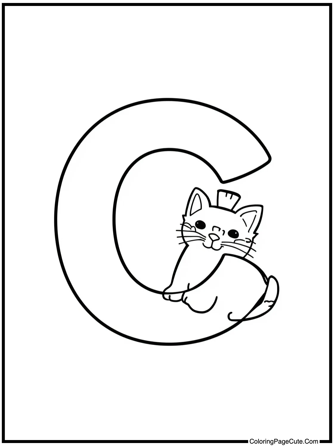 Letter C with Cozy Cats