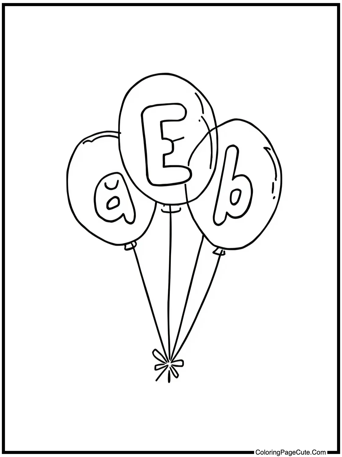 Letters inside Balloons