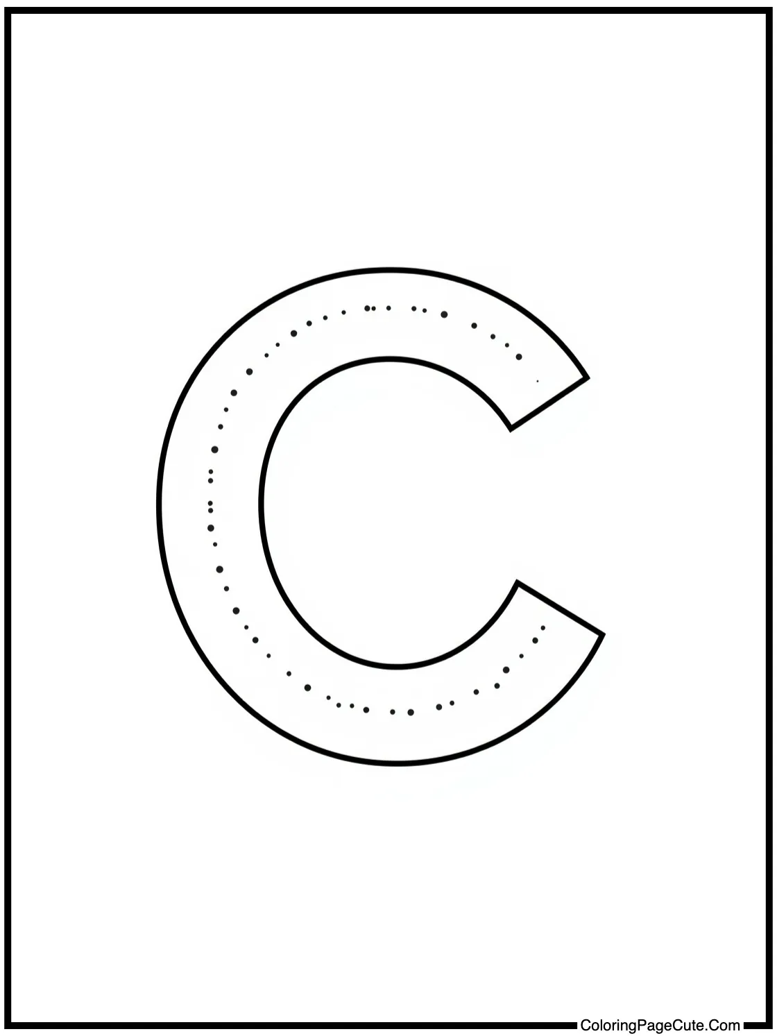 Trace and Color Letter C