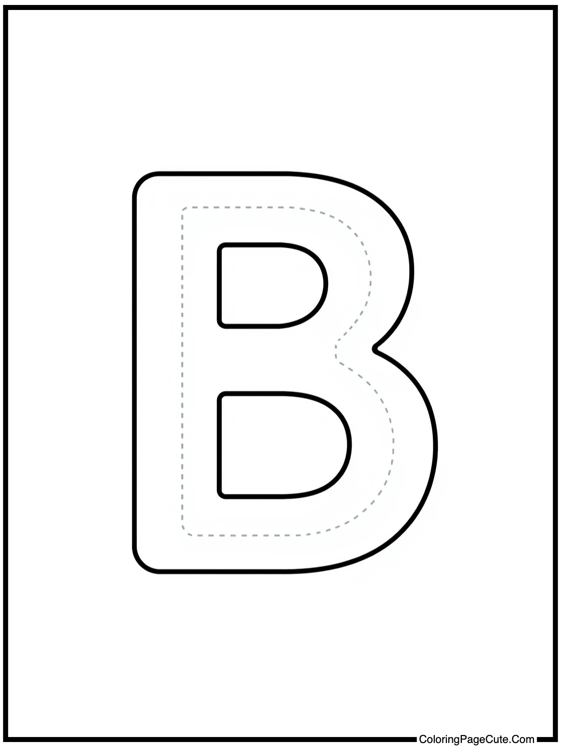 Trace and Color Letter B