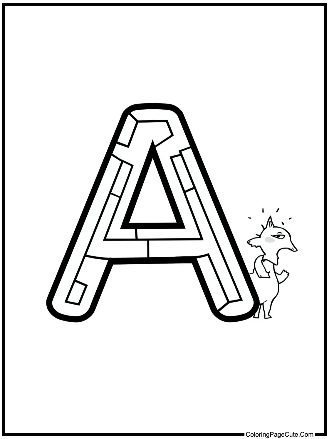 Letter A Maze Challenge