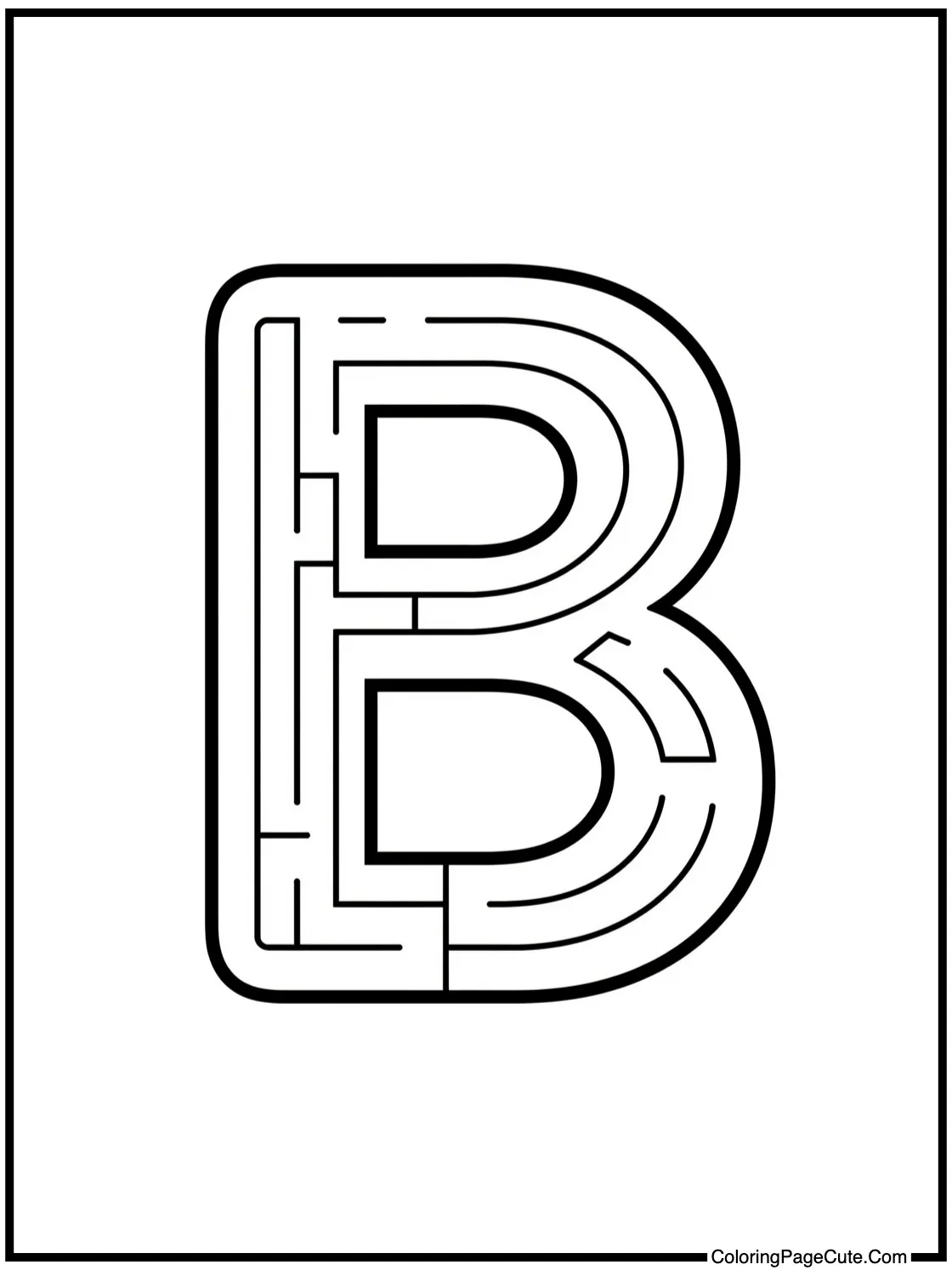 Letter B Maze Challenge