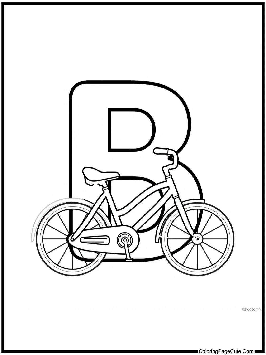 Letter B with Bicycle