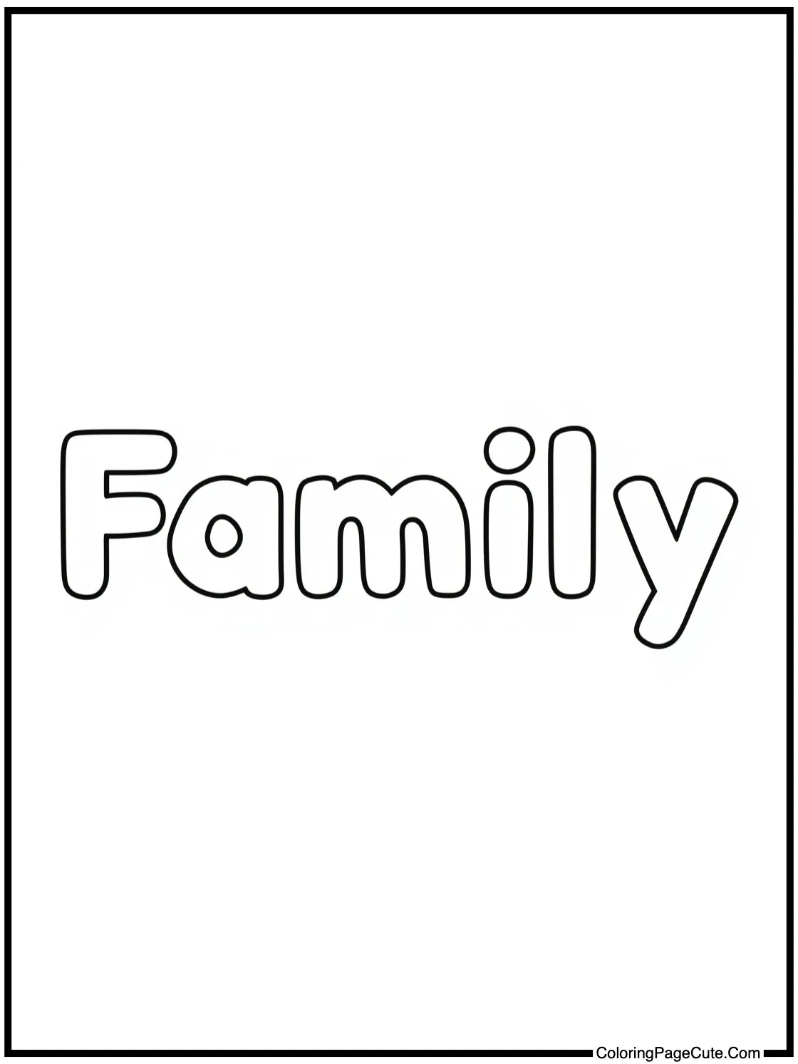 Spell "FAMILY" with Coloring Letters