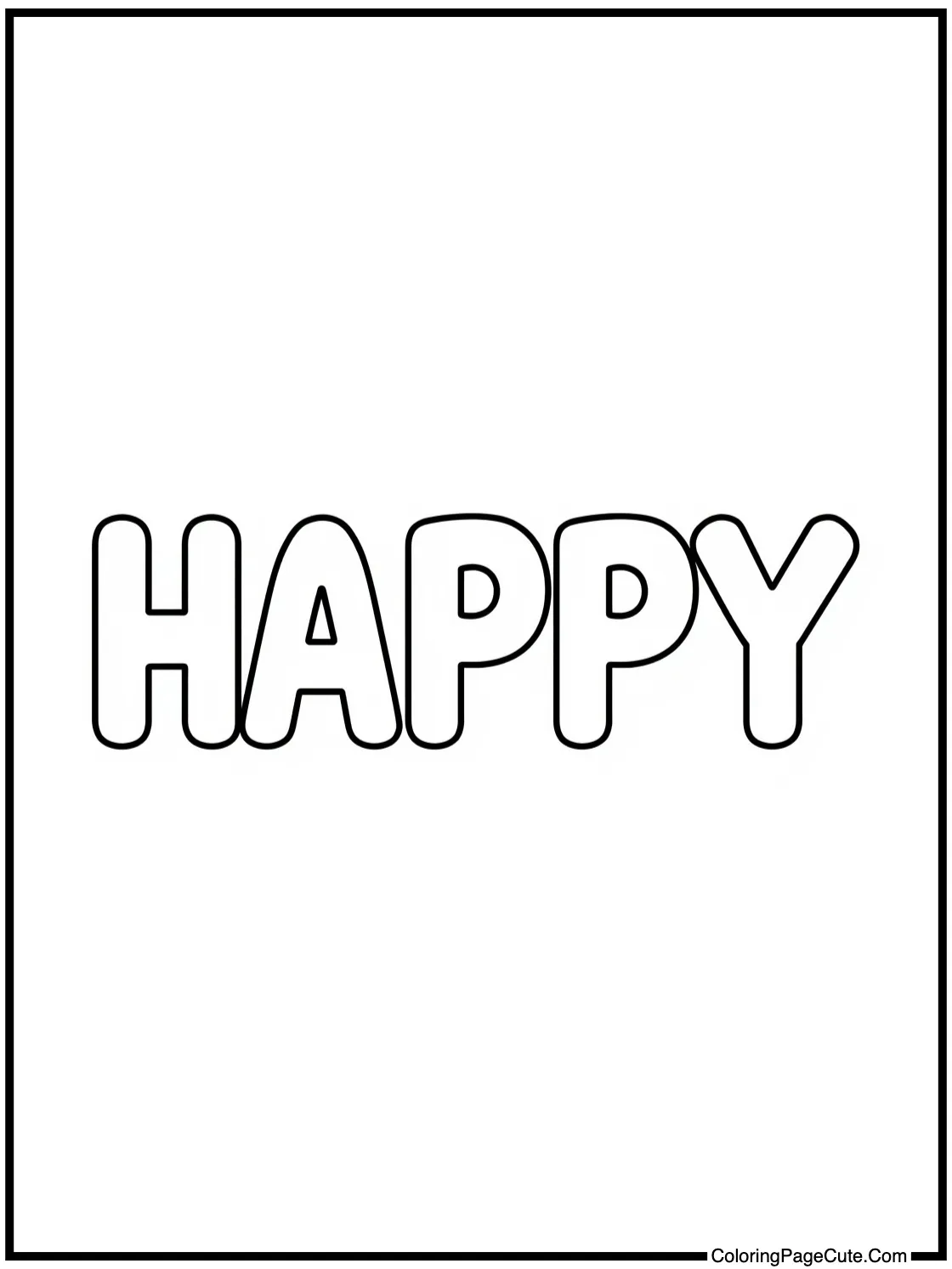 Spell "HAPPY" with Coloring Letters