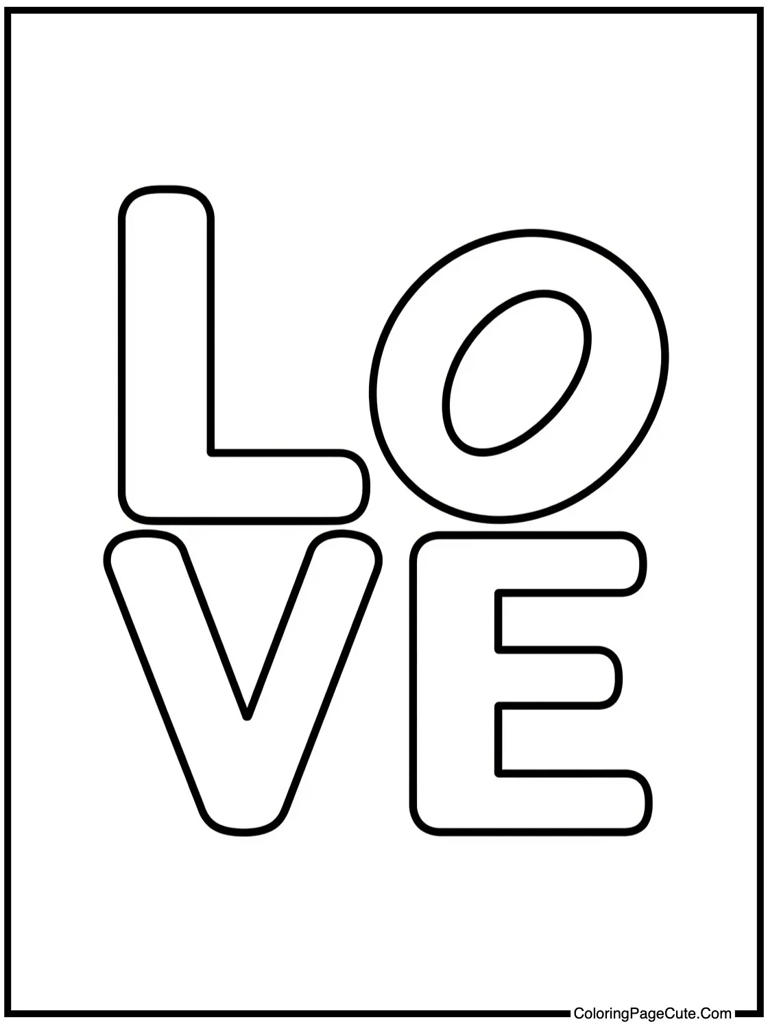 Spell "LOVE" with Coloring Letters