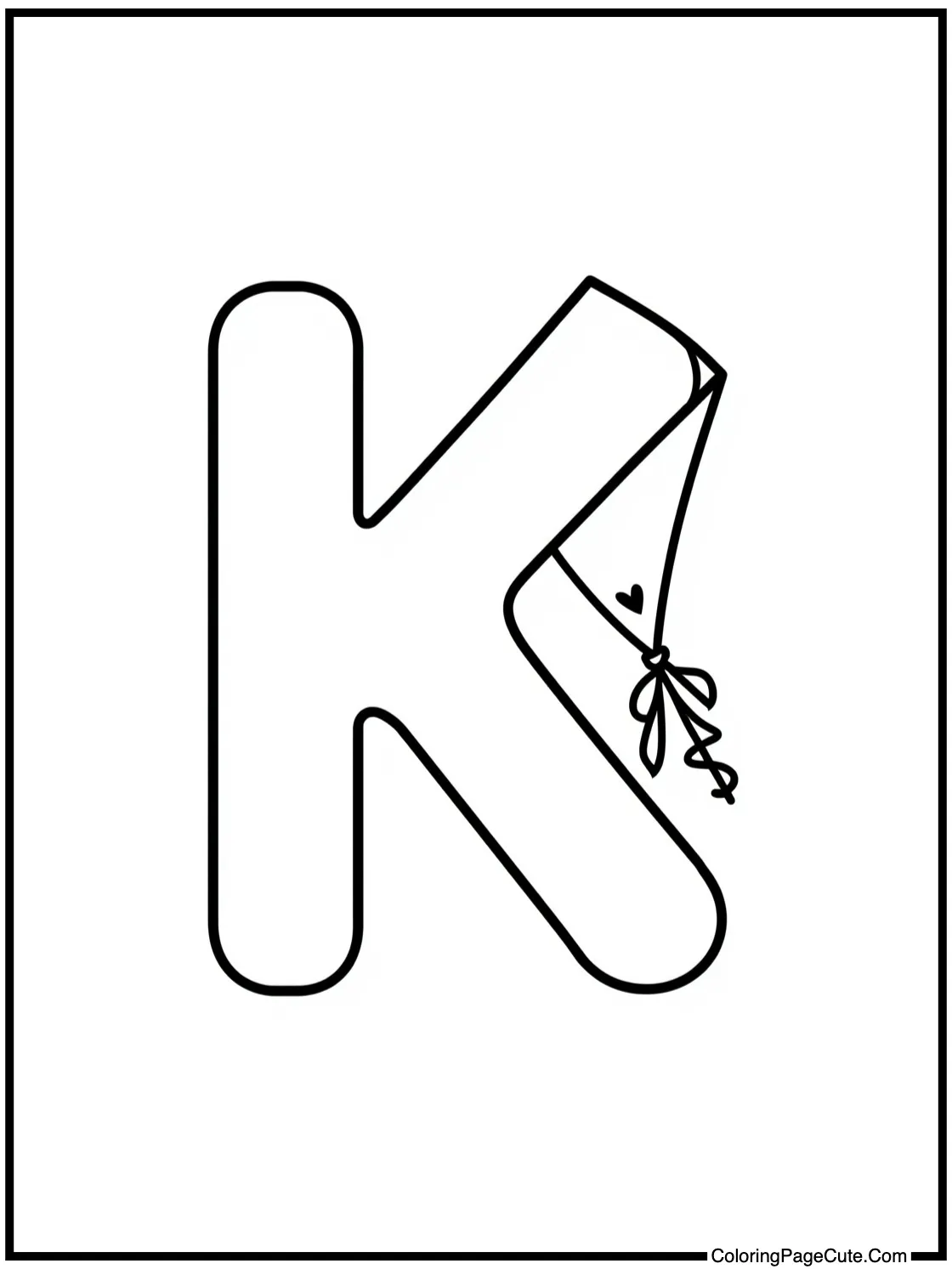 Letter K with Kite