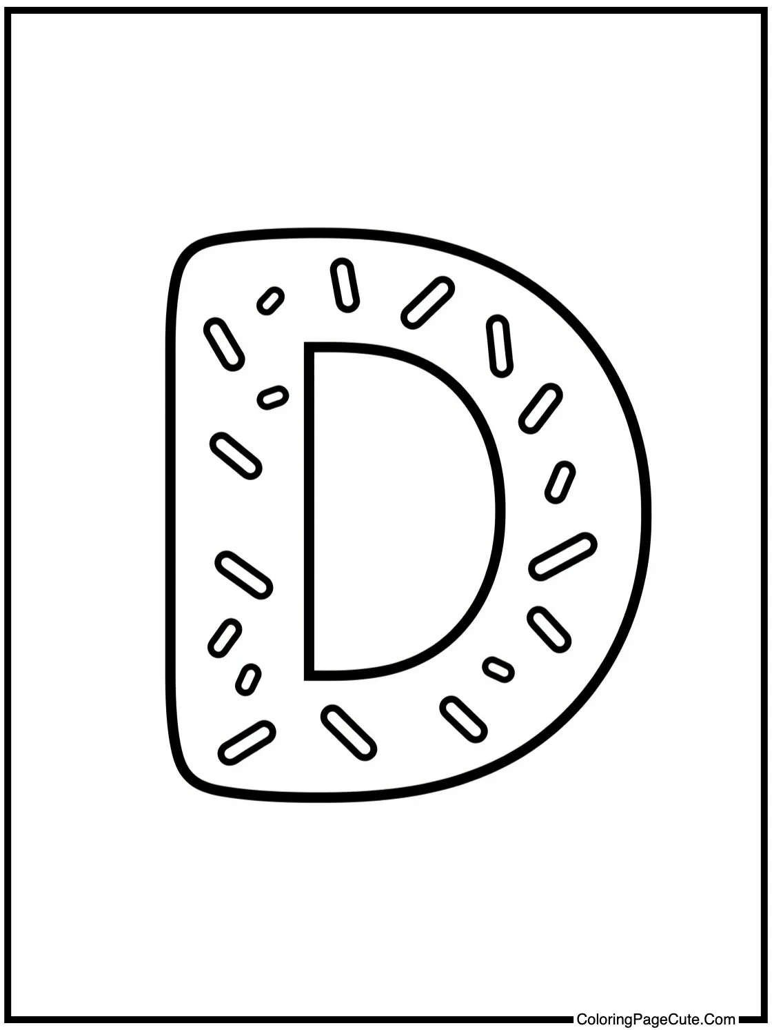 Letter D (Donut Font)