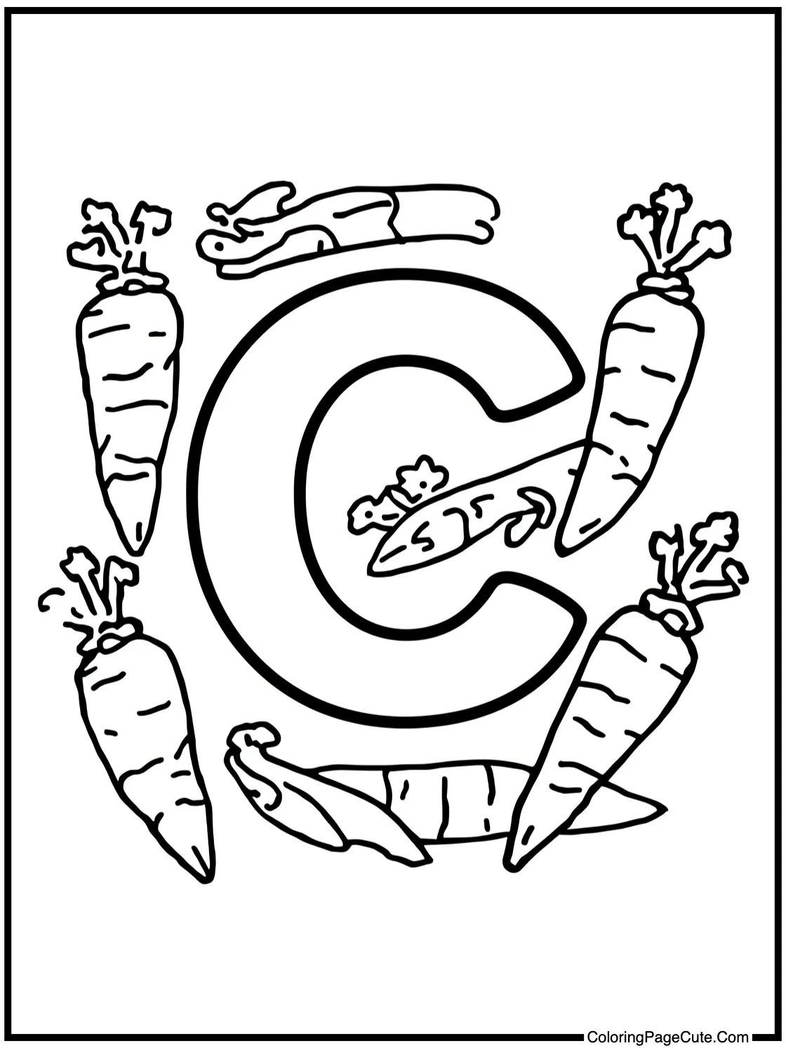 Letter C surrounded by Carrots