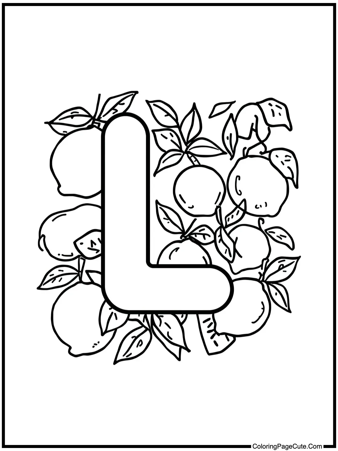 Letter L surrounded by Lemons