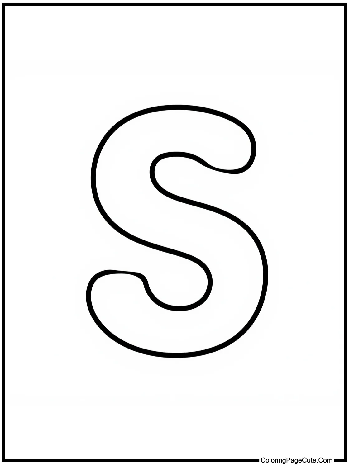 Letter S (Snake Shape - Friendly)