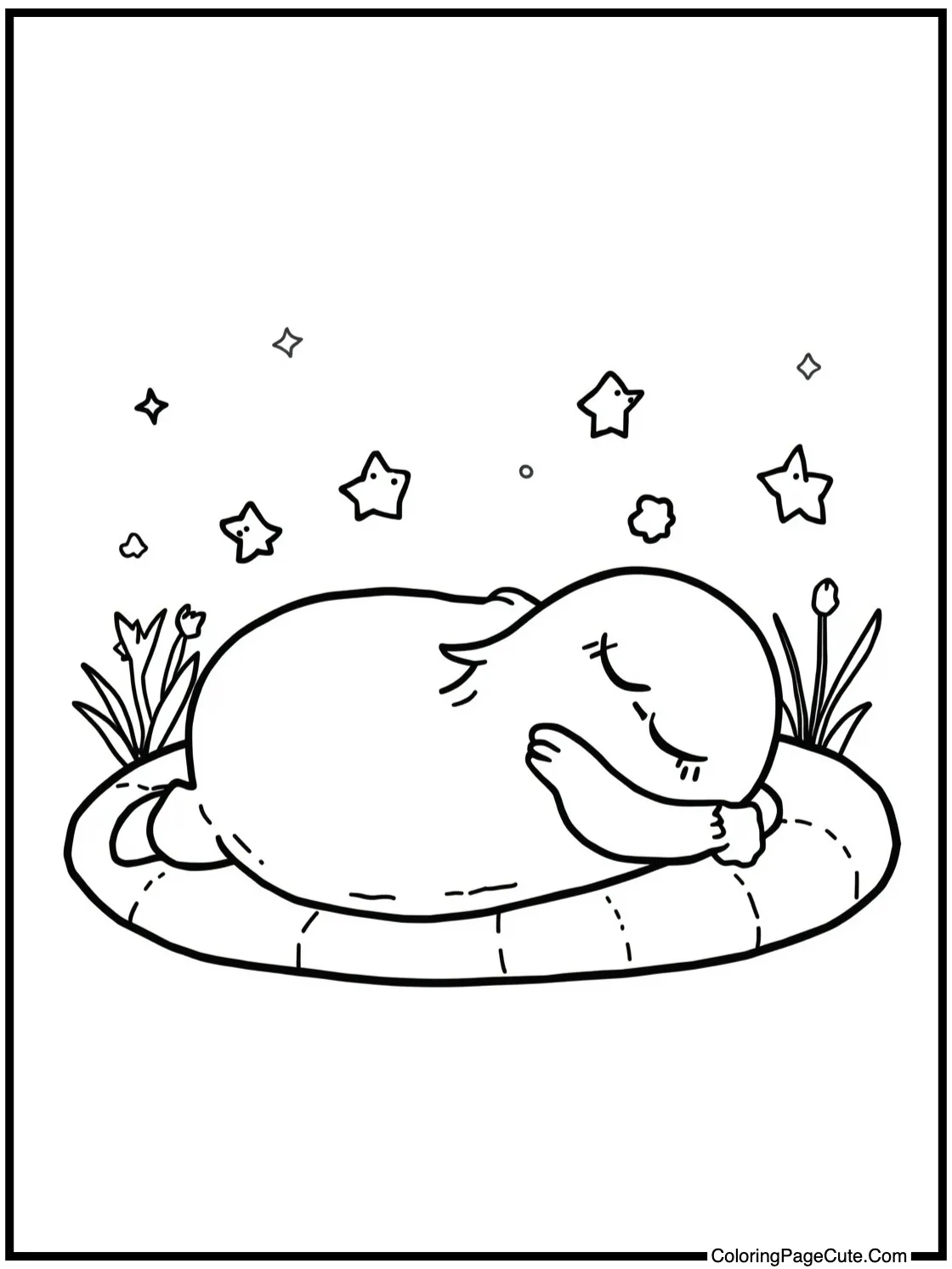 taking a peaceful nap