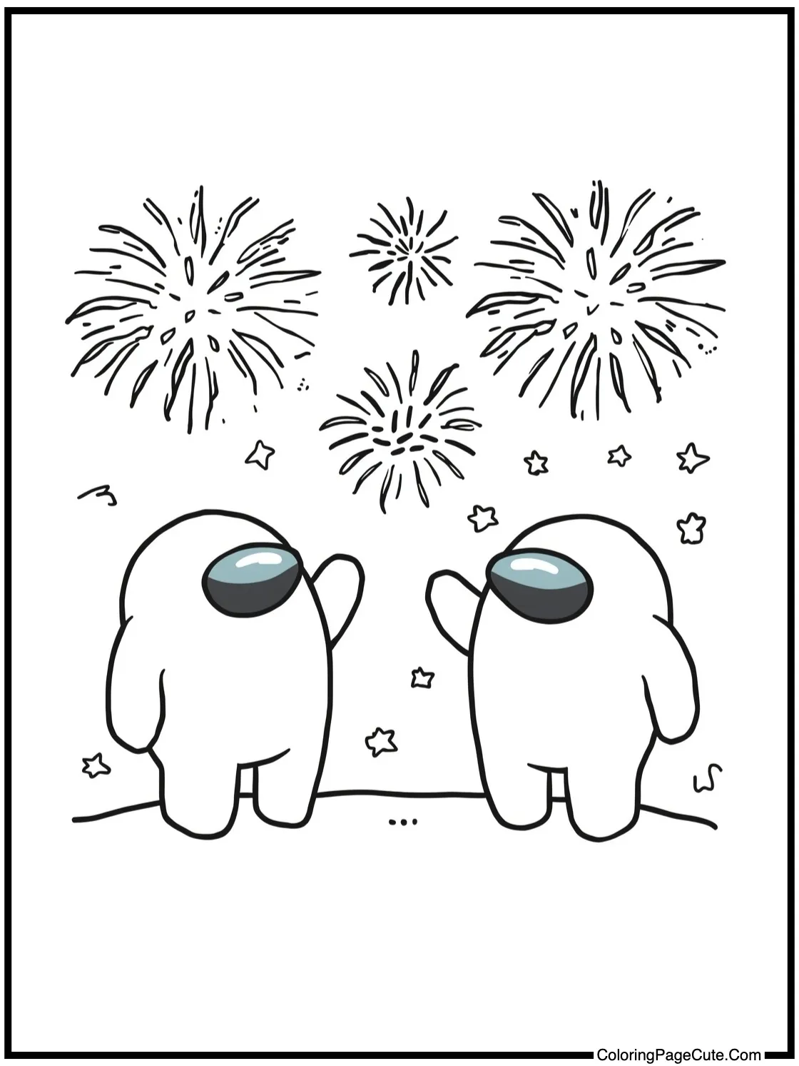 enjoying colorful fireworks