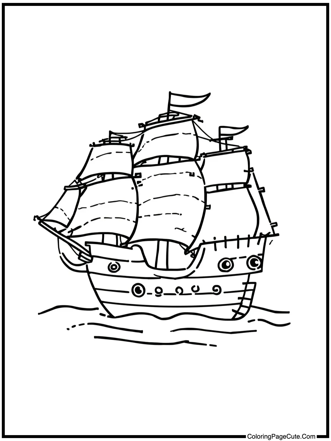 with colorful ship lights