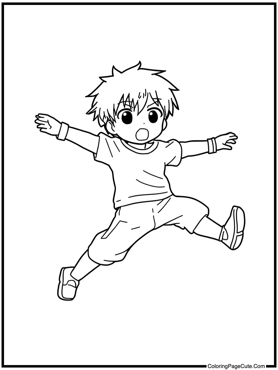 of a Character Mid-Jump Attack