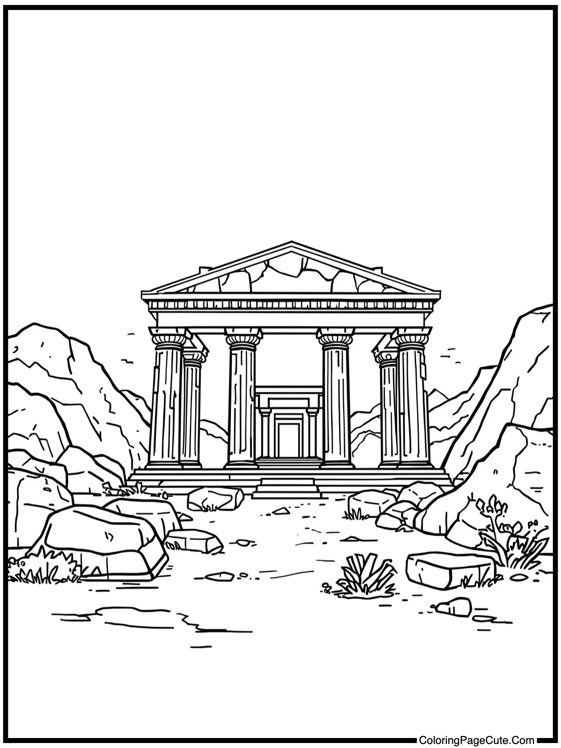 in an Ancient Temple Ruin