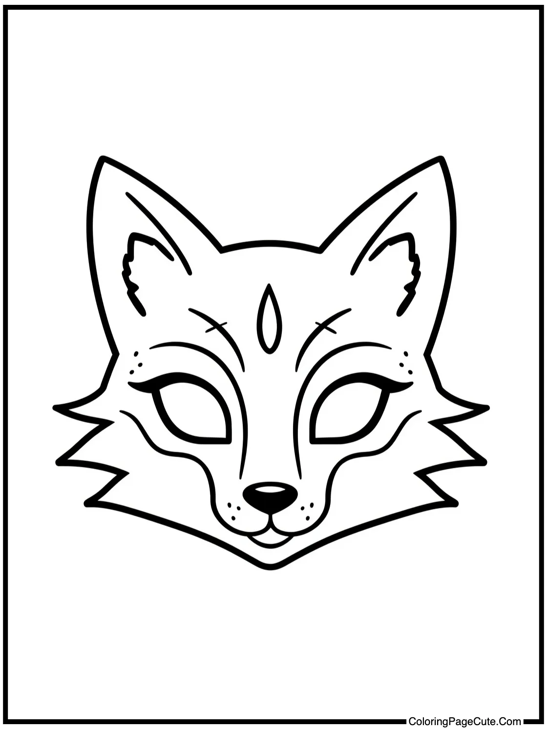 of a Kitsune (Fox Spirit) Mask