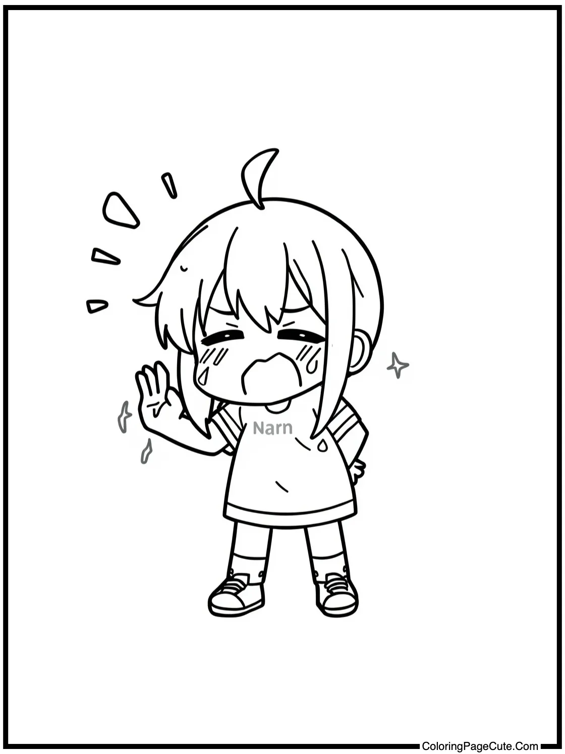 of a Character Sweating (Exhausted)