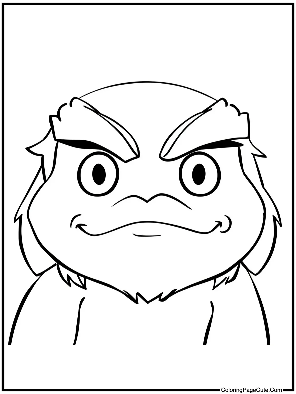 Close-up on Determined Grin