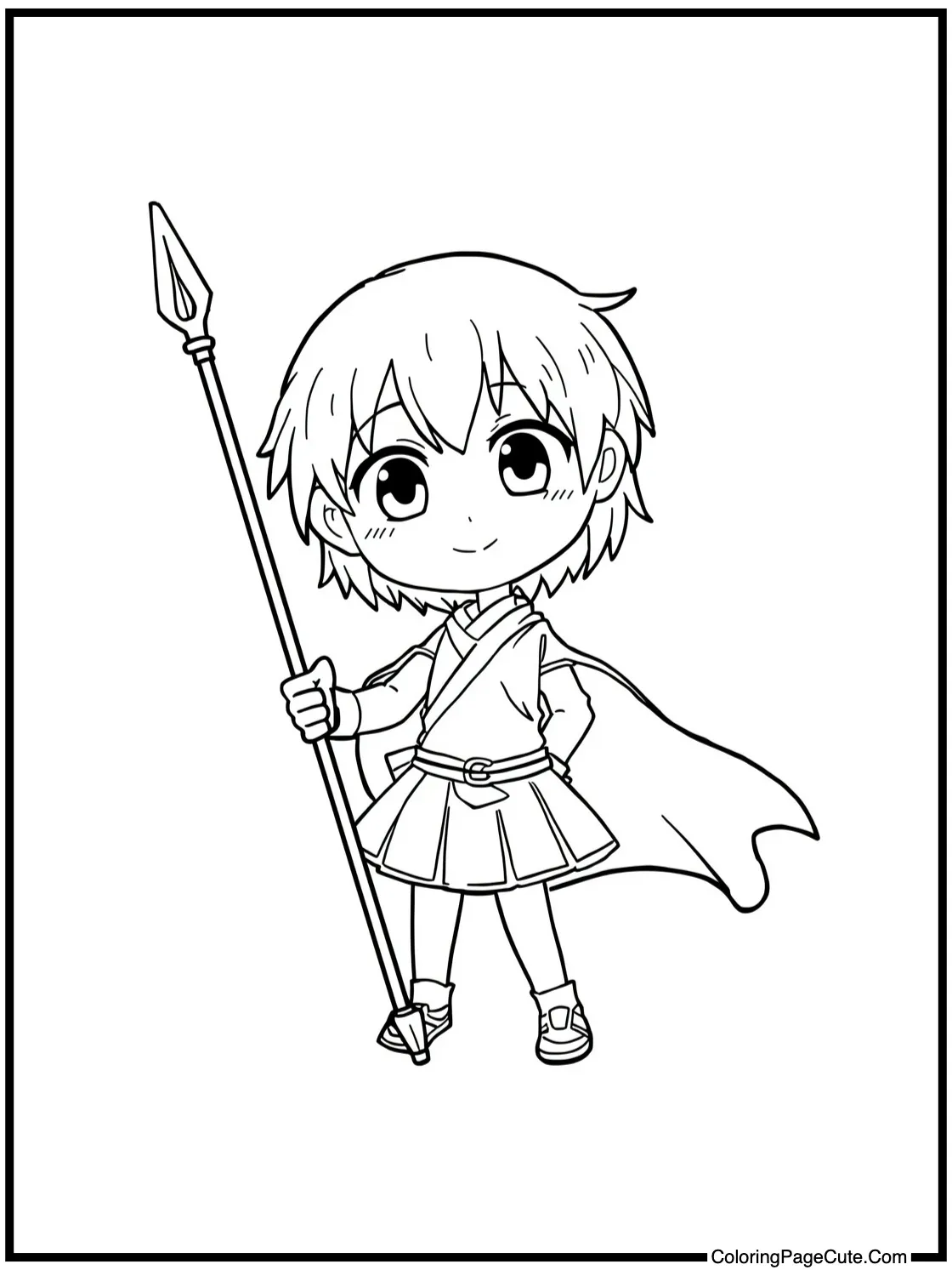 of a Character Wielding a Spear