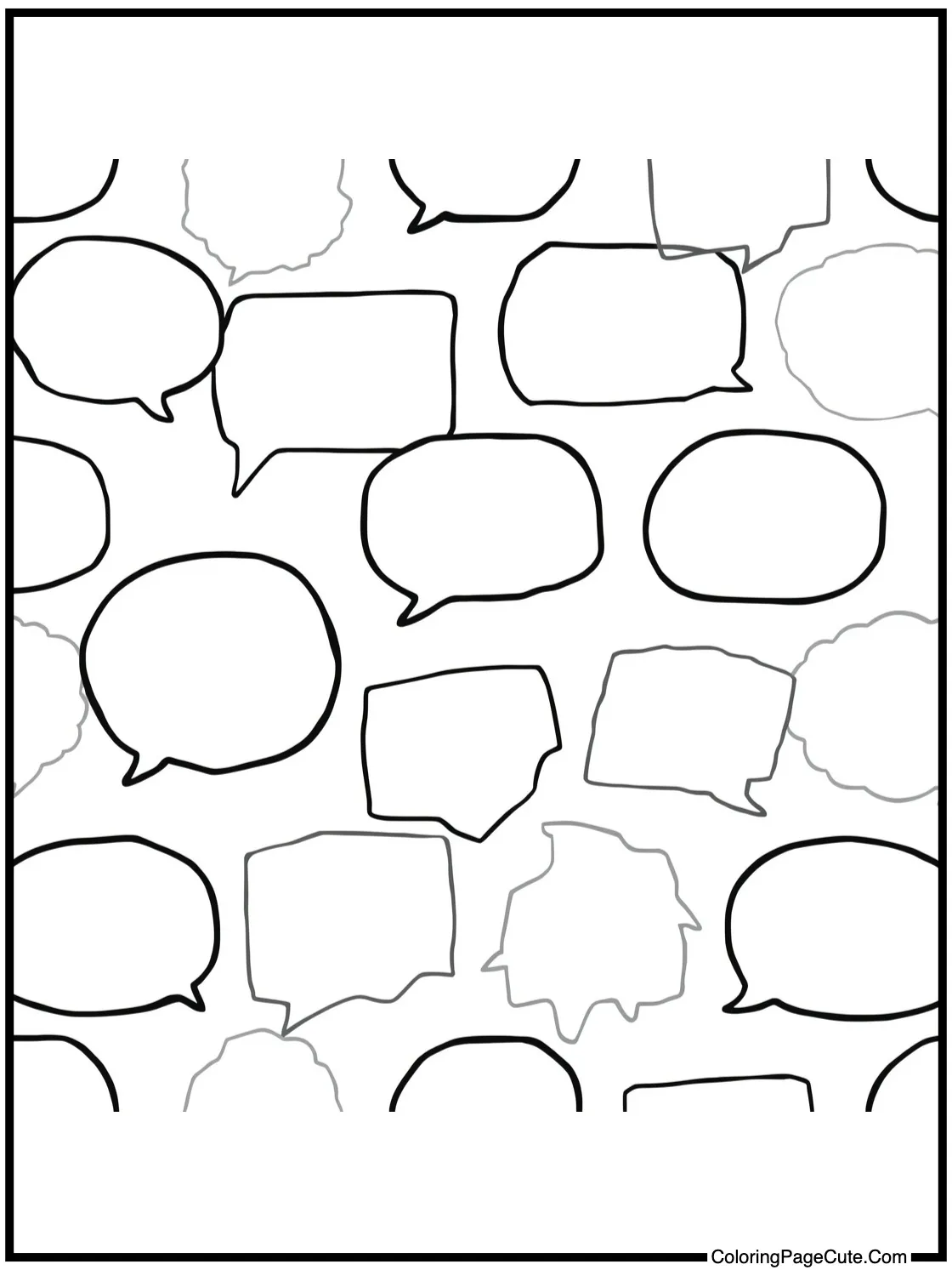 Pattern of Manga Speech Bubbles