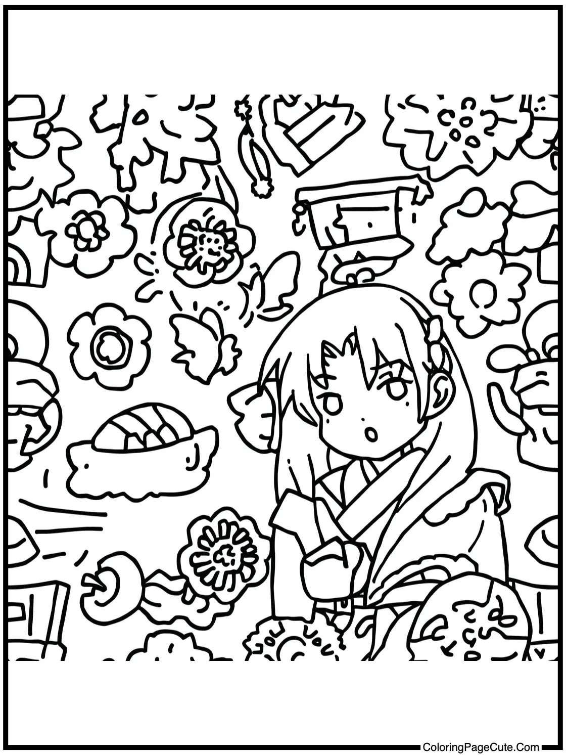 Pattern of Kimono Fabrics