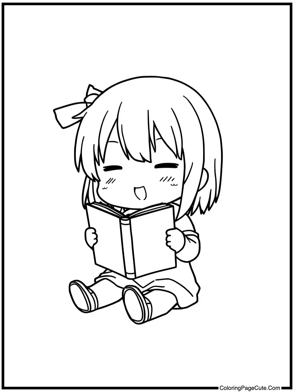 of a Chibi Reading a Book