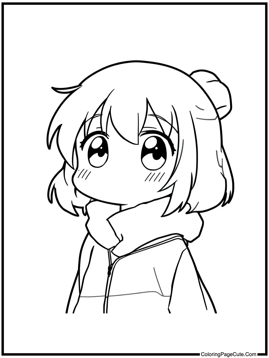 of a Character Looking Away Shyly