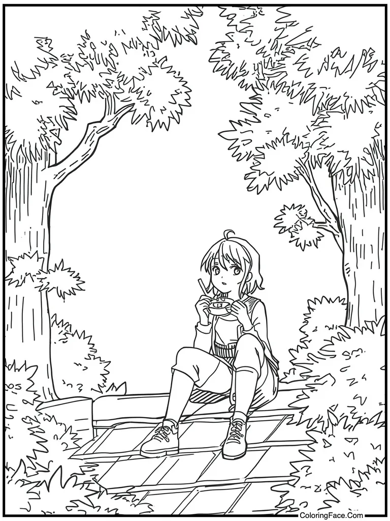 Eating lunch on roof