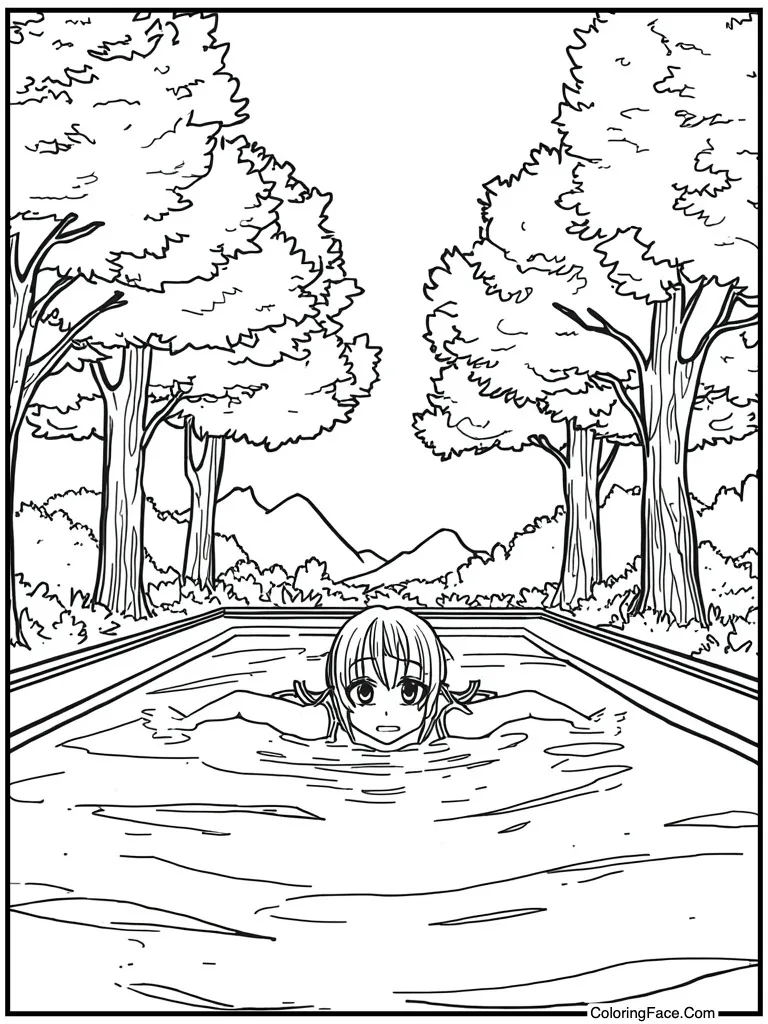 Swimming in school pool