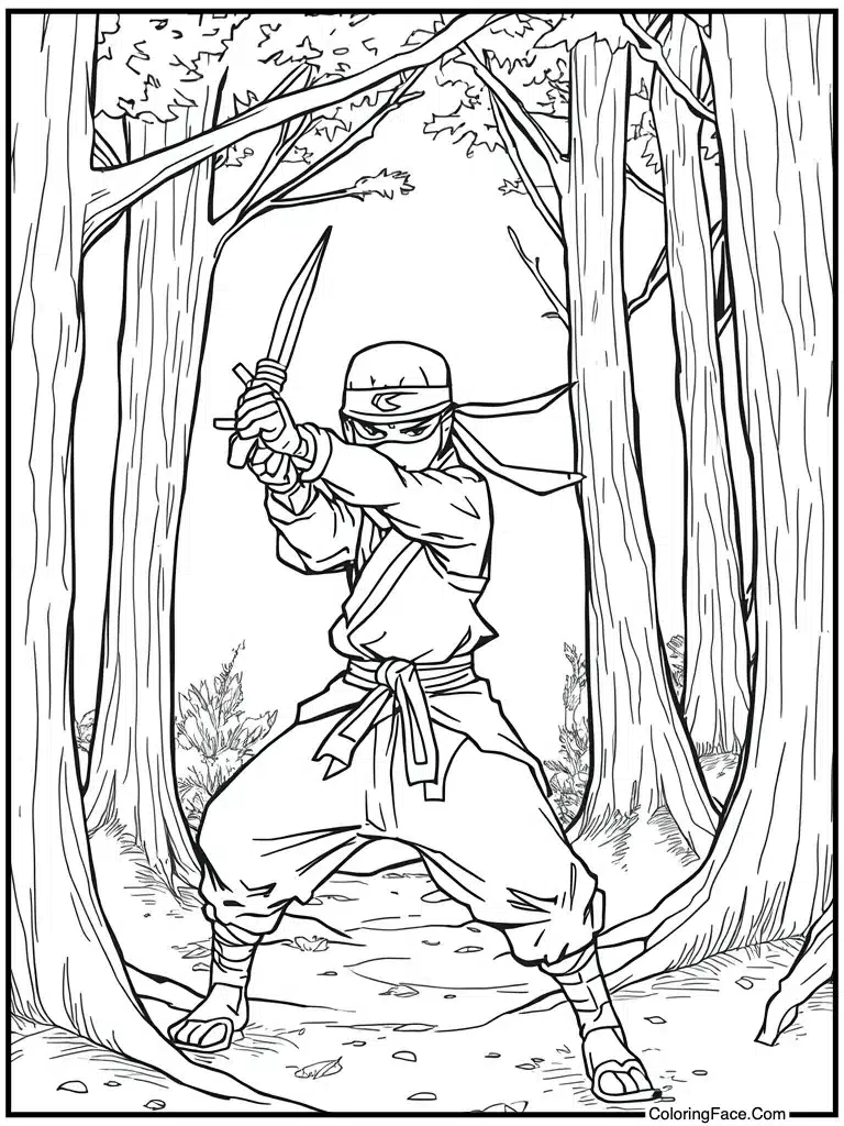 Ninja throwing sharp star