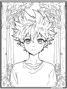 Anime Coloring Pages For Adults