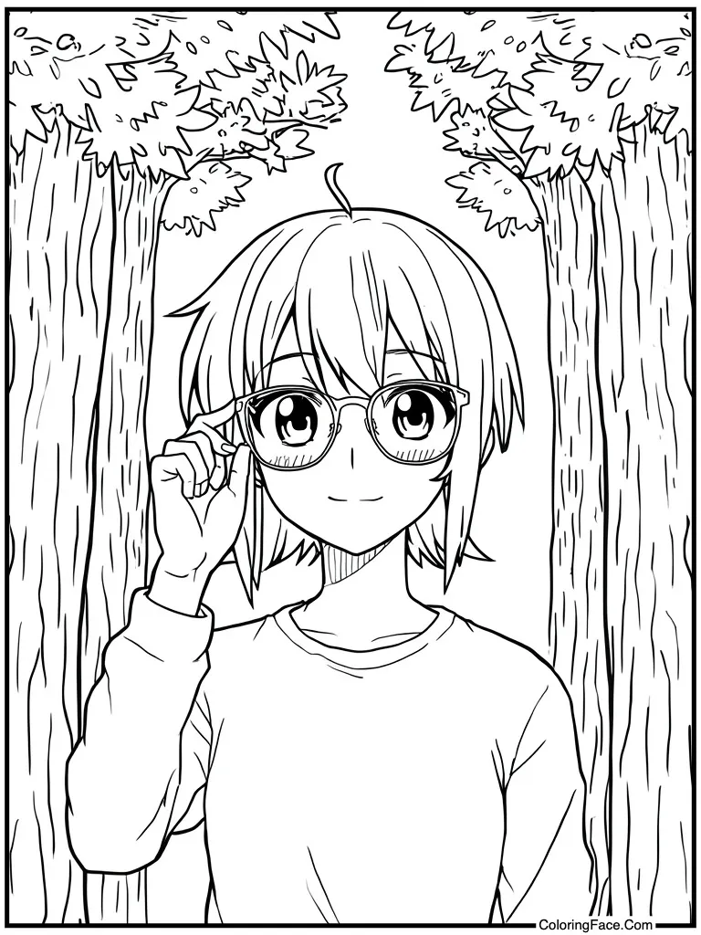 Wearing glasses looking smart