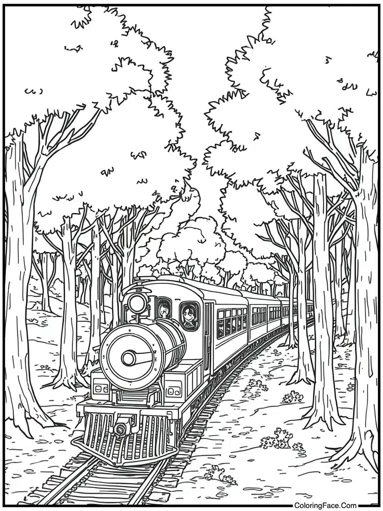 Riding train to city