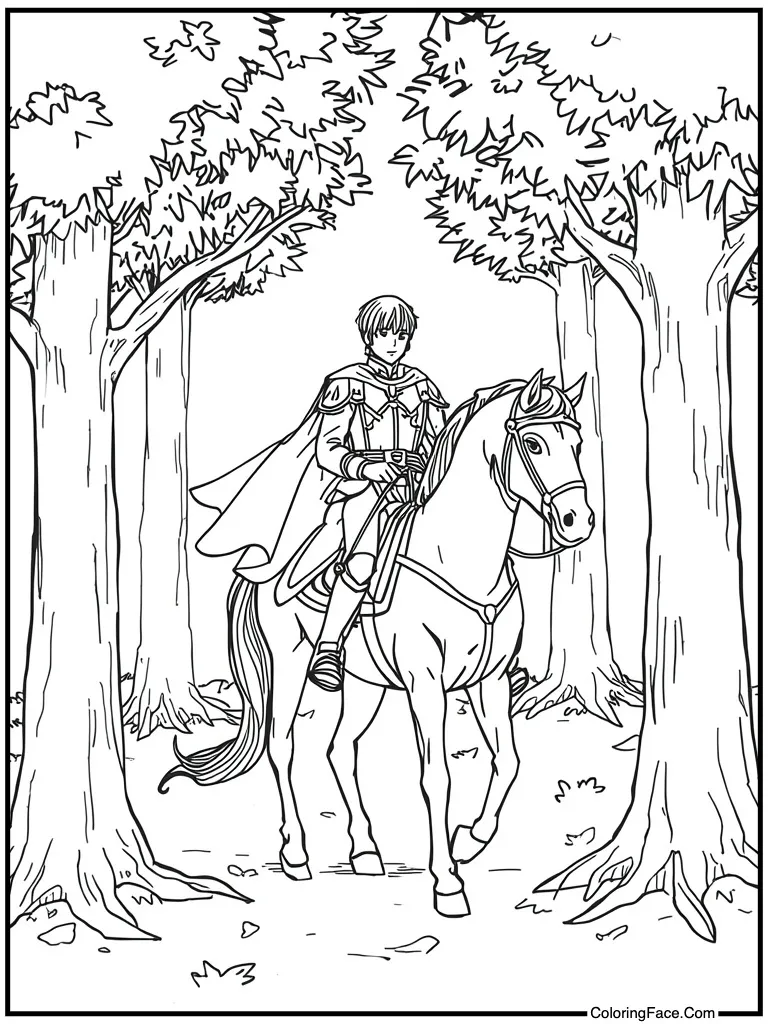 Prince riding white horse