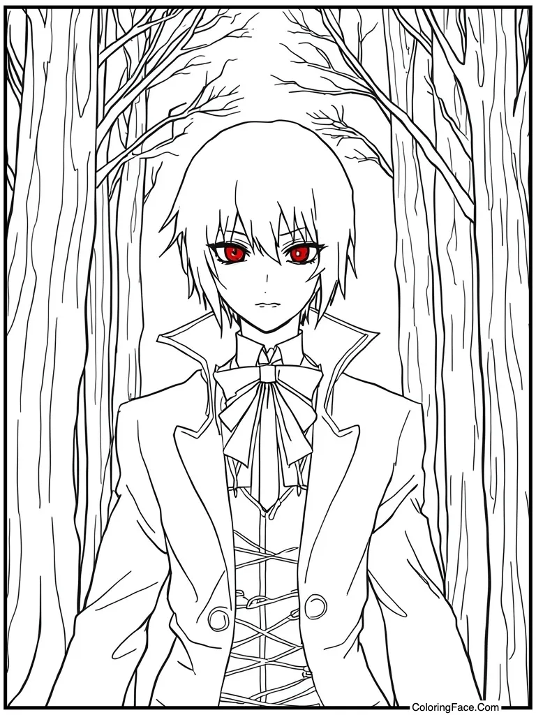 Vampire with red eyes