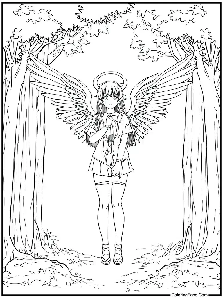 Angel with white wings