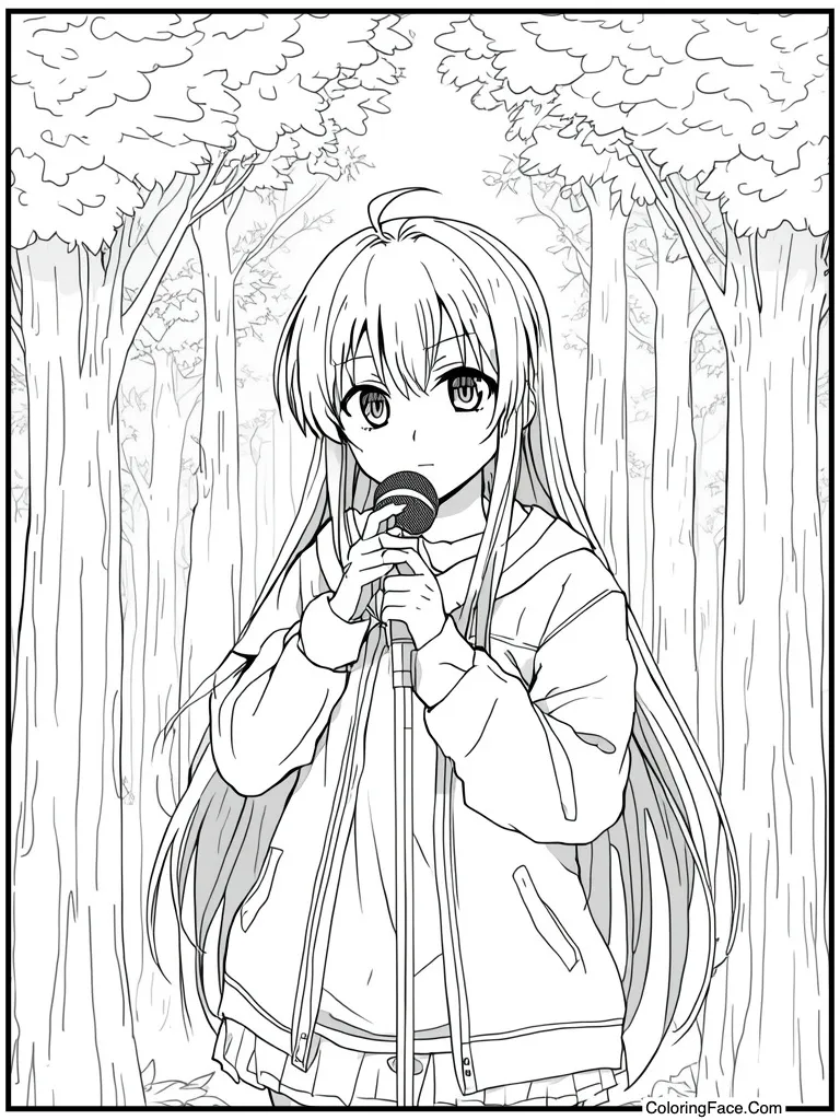 Singer holding microphone tight