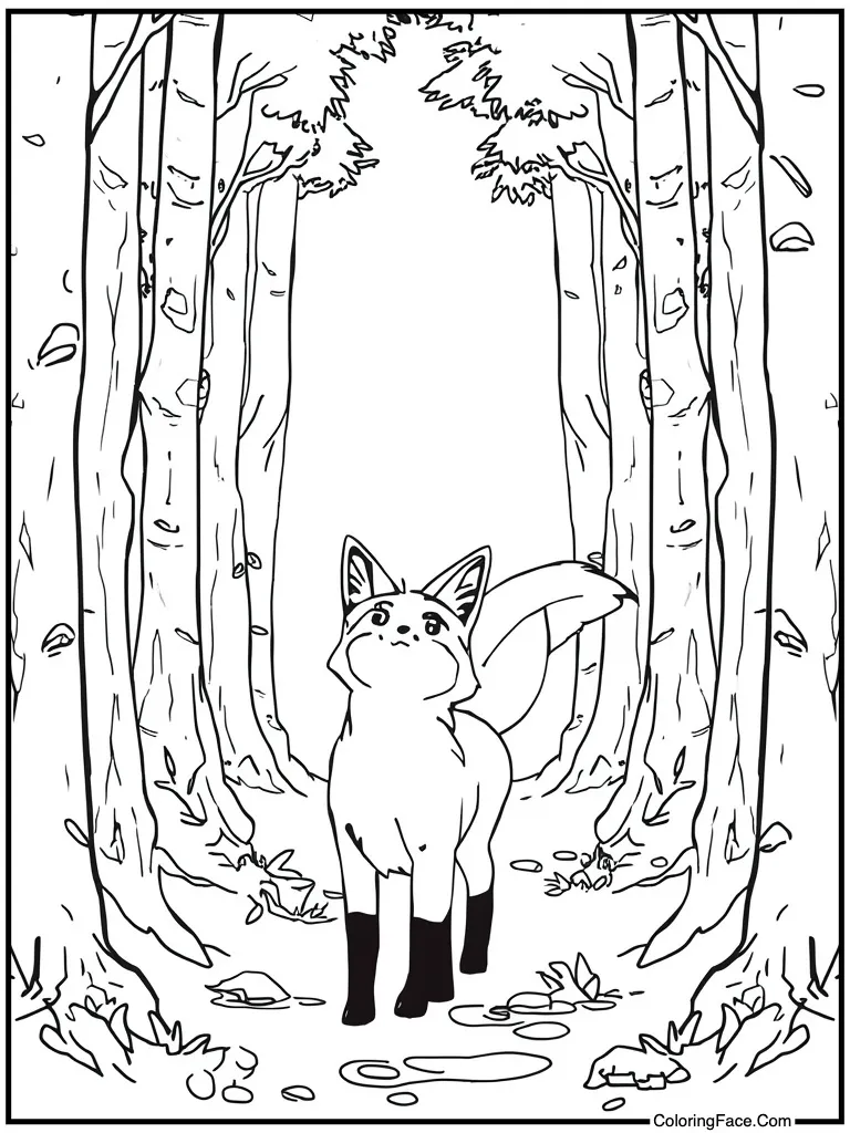 Fox spirit wagging tail