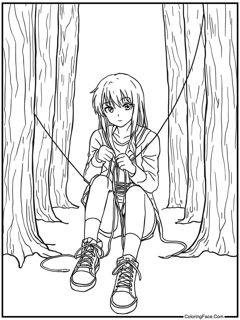 Tying shoelaces tight knot