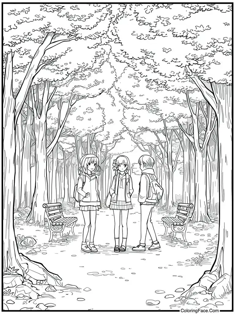 Meeting friends at park