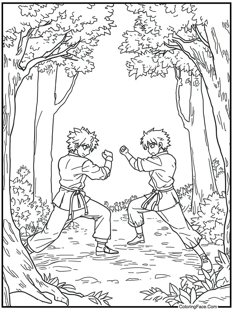 Fighting stance ready battle